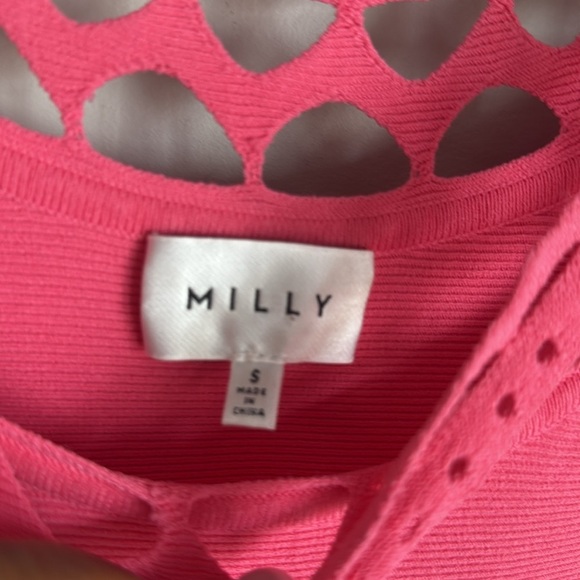 Milly Cutout Swing Dress In Fuchsia - Picture 8 of 14